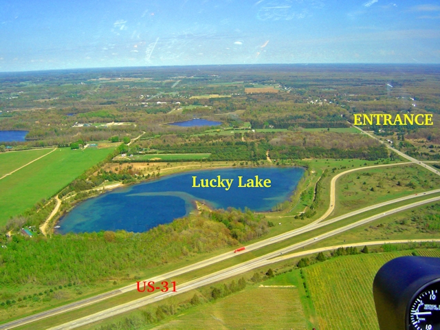 Lucky Lake Campground and Outdoor Center Aerial View